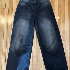 Jaded London Colossus Wide-Leg Black Denim Jeans